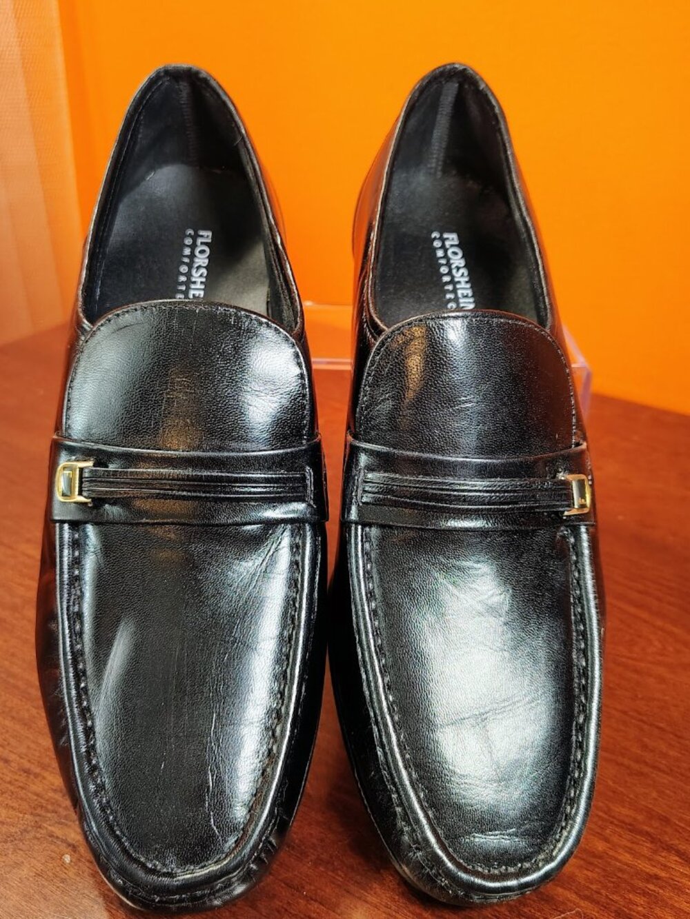 Florsheim Riva Moc Toe Bit Loafer | Black Kidskin Leather | Size 9 D